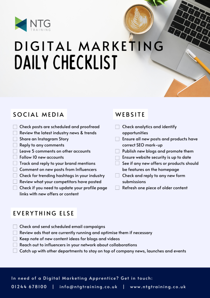 What Digital Marketing Tasks Should You Be Doing Daily? - NTG Training