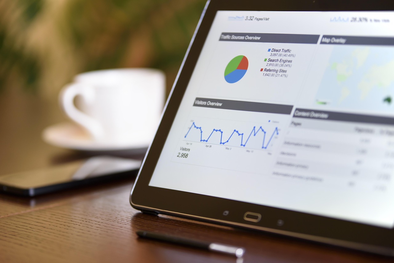 SEO data on laptop